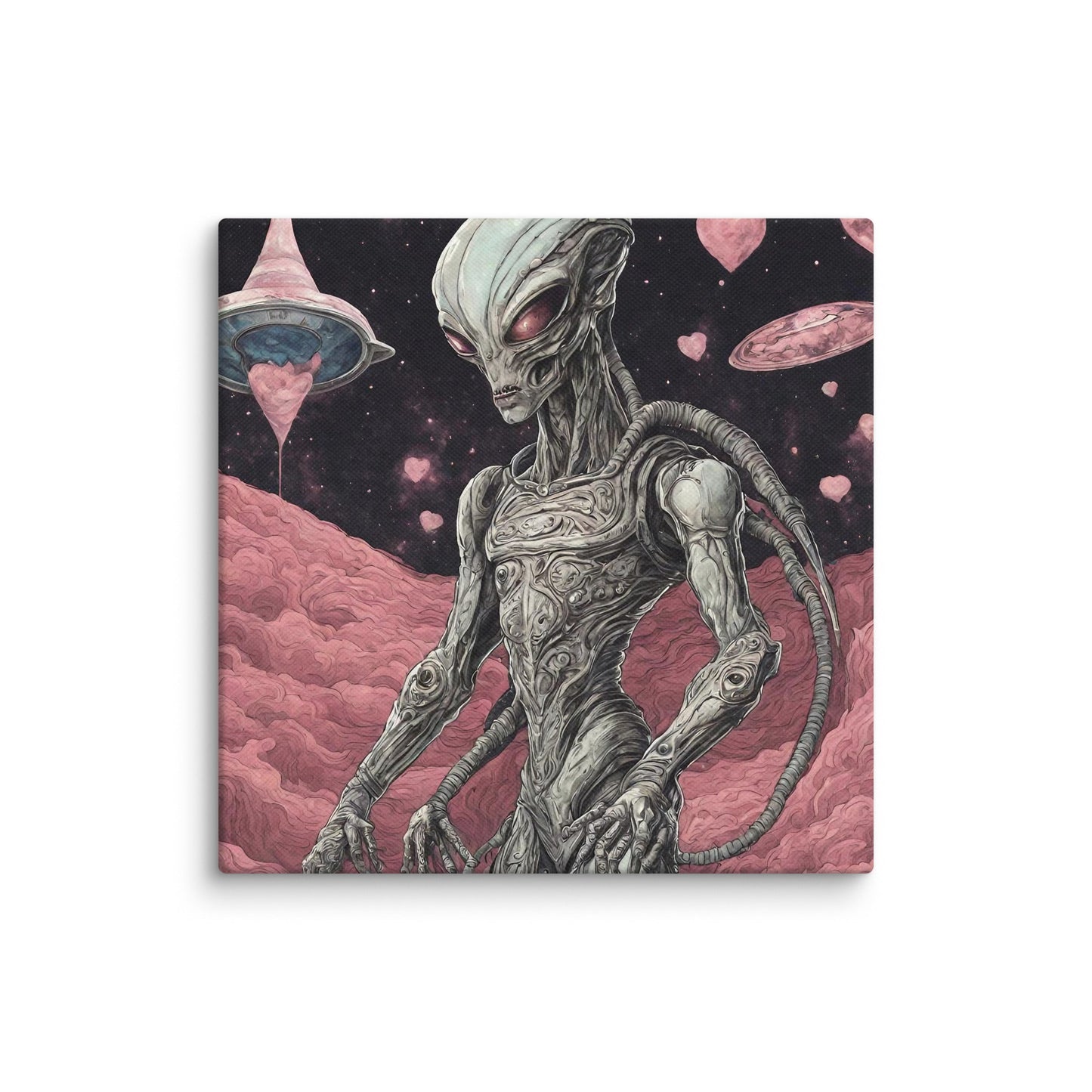 Alien Landscape Canvas Print — AI Wall Art