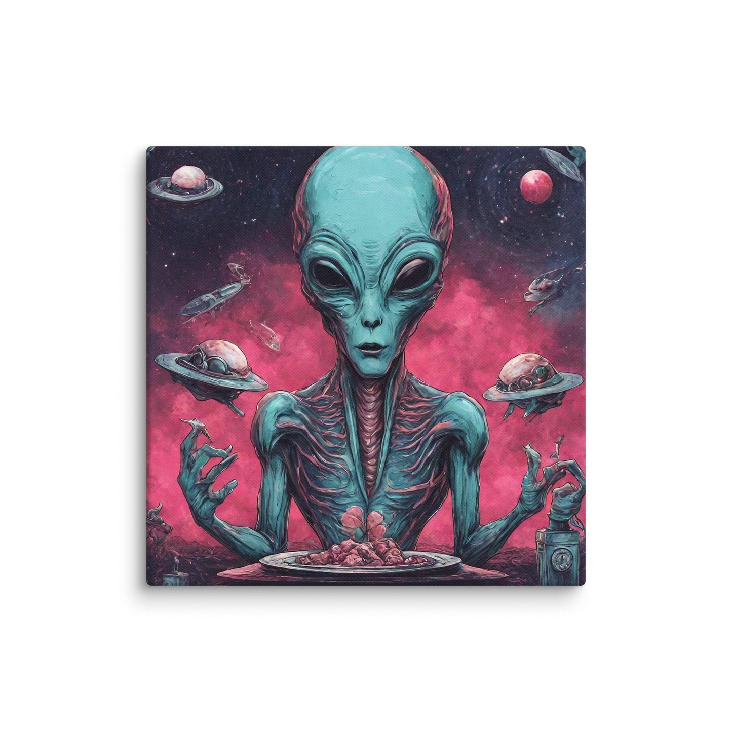Alien Landscape Canvas Print — AI Wall Art