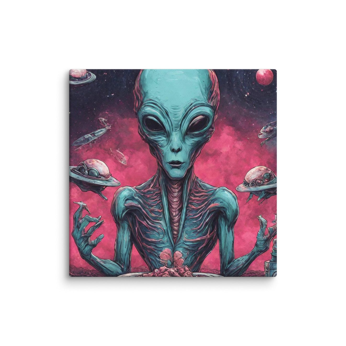 Alien Landscape Canvas Print — AI Wall Art