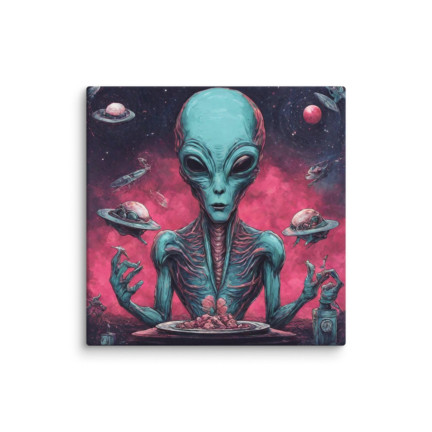 Alien Landscape Canvas Print — AI Wall Art