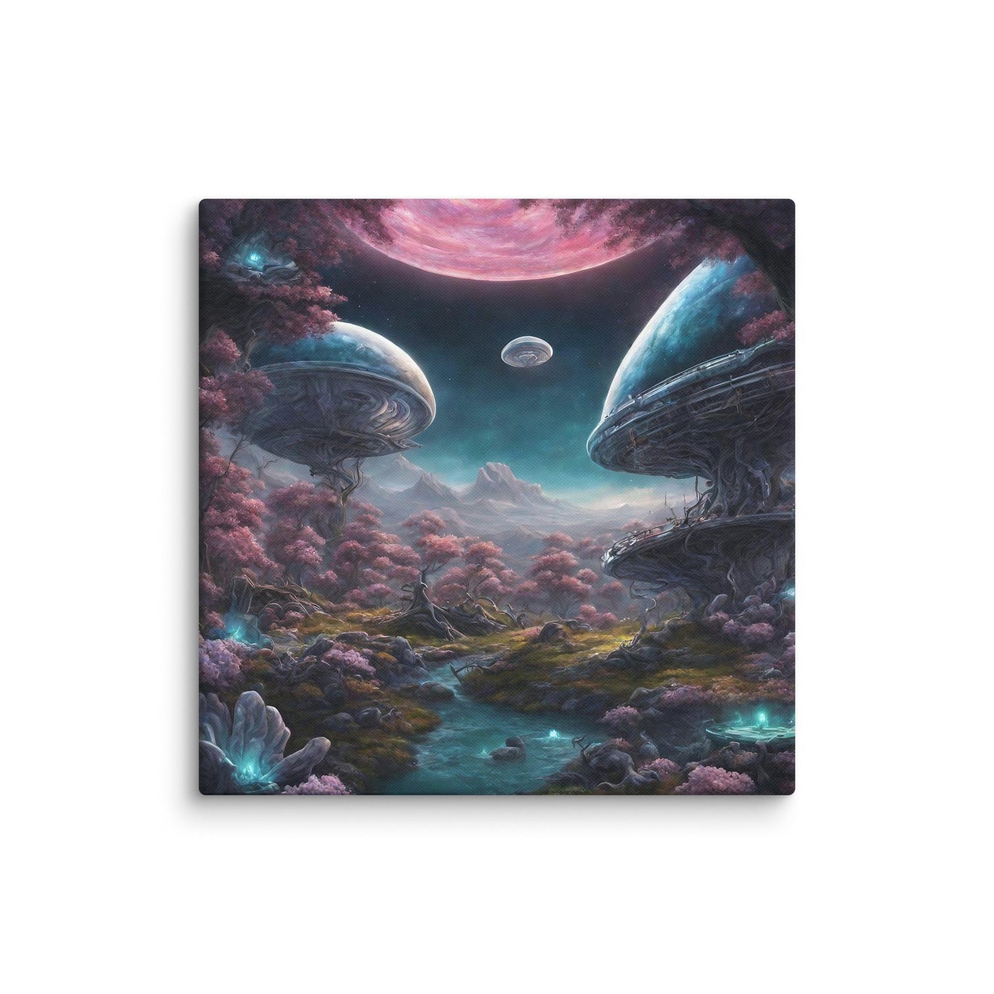 Alien Landscape Canvas Print — AI Wall Art