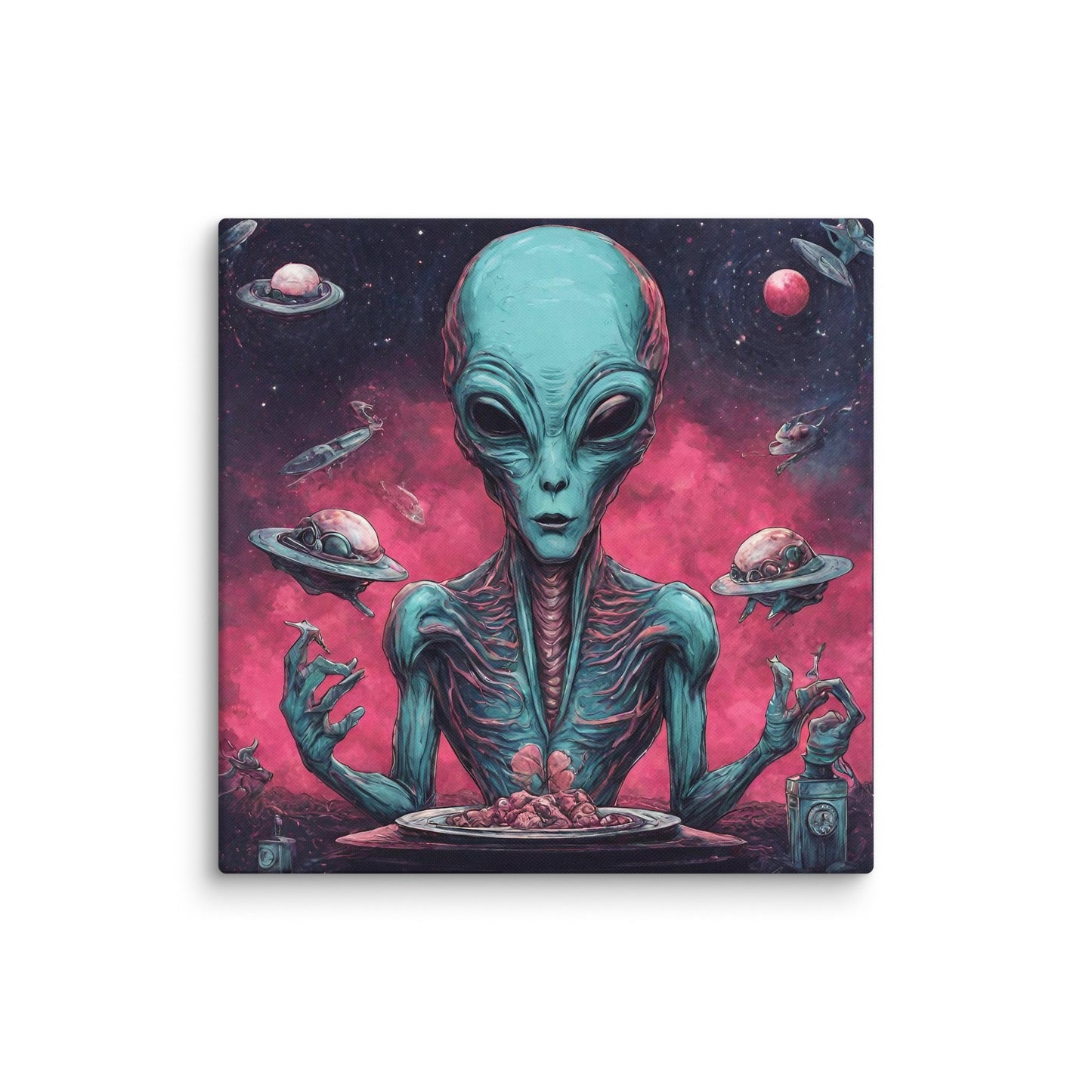 Alien Landscape Canvas Print — AI Wall Art