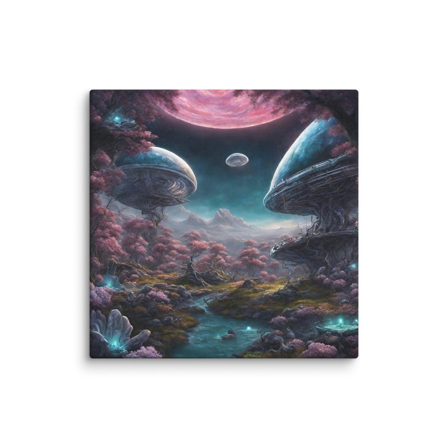 Alien Landscape Canvas Print — AI Wall Art