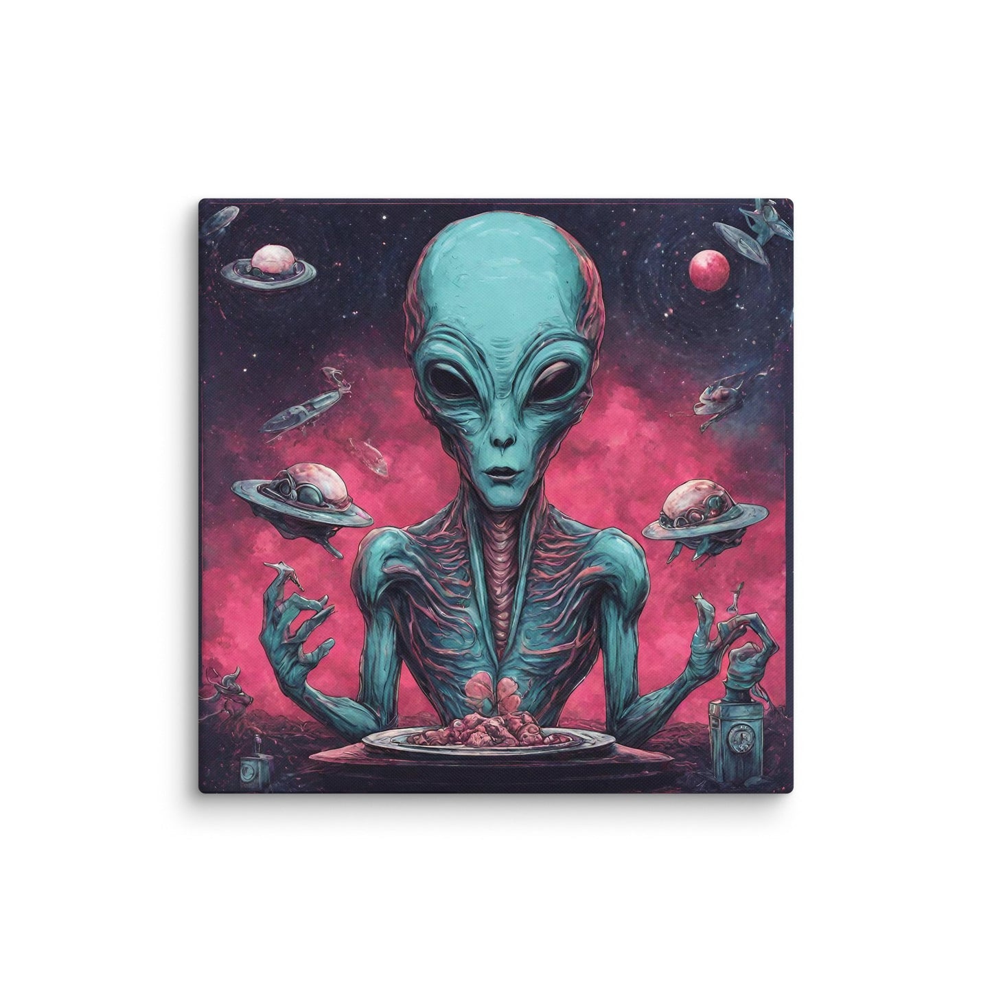 Alien Landscape Canvas Print — AI Wall Art