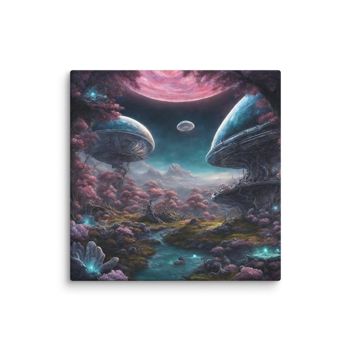Alien Landscape Canvas Print — AI Wall Art