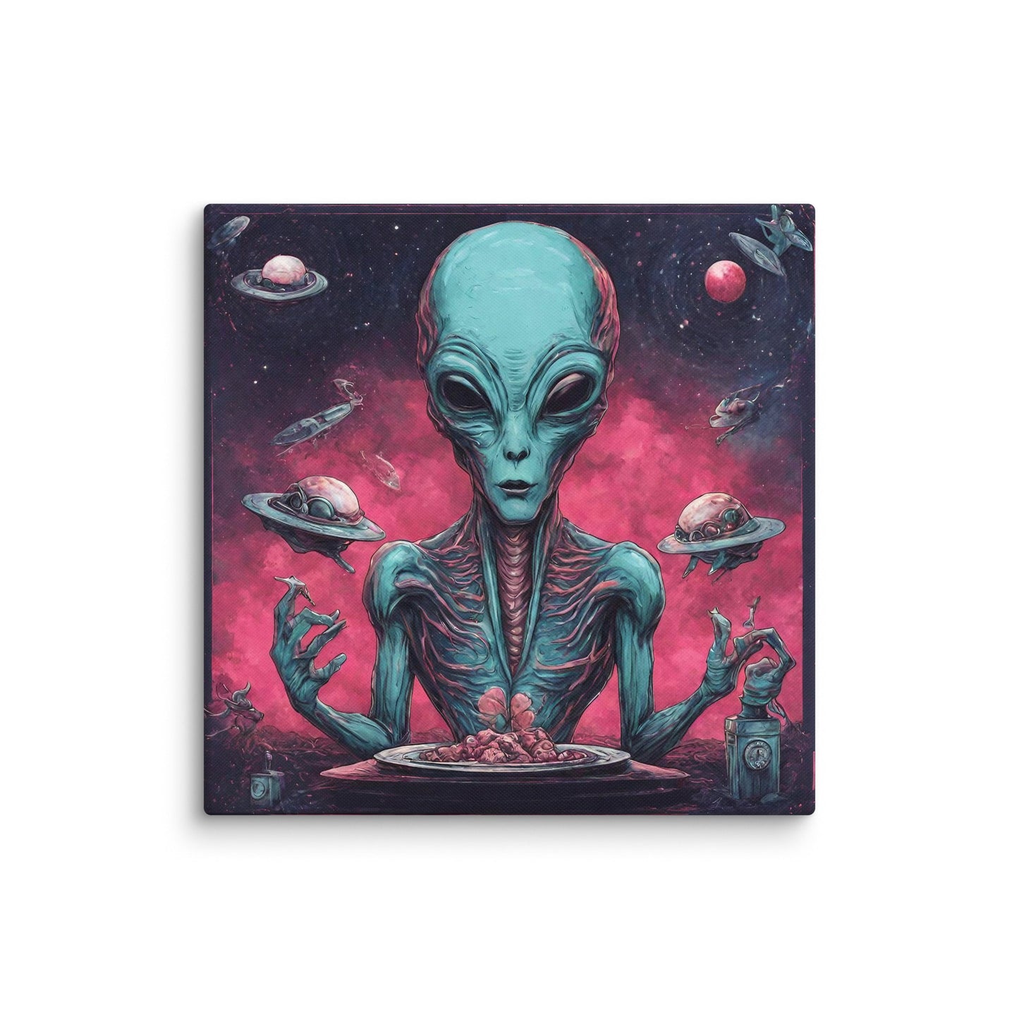 Alien Landscape Canvas Print — AI Wall Art