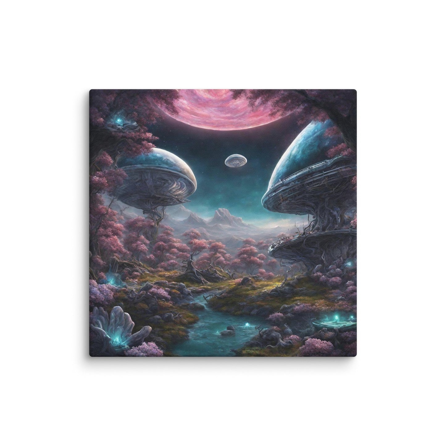 Alien Landscape Canvas Print — AI Wall Art