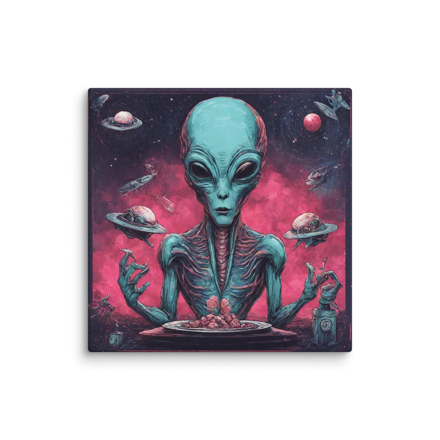 Alien Landscape Canvas Print — AI Wall Art