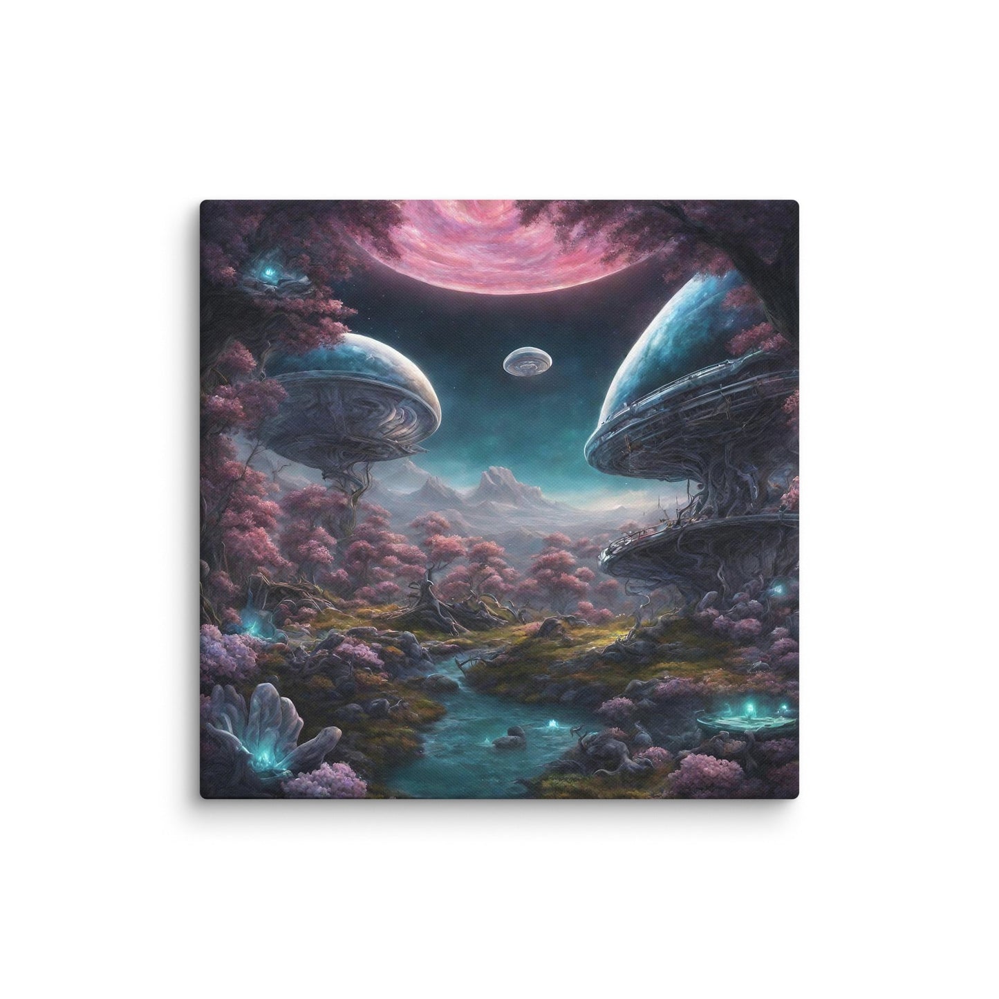 Alien Landscape Canvas Print — AI Wall Art