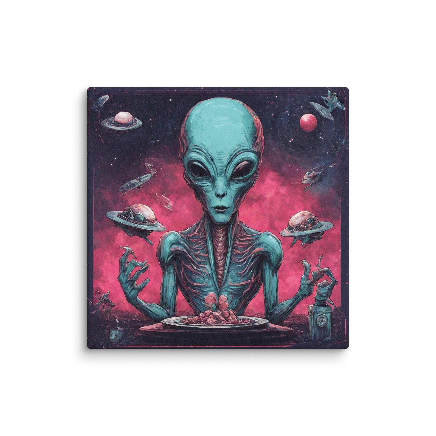 Alien Landscape Canvas Print — AI Wall Art