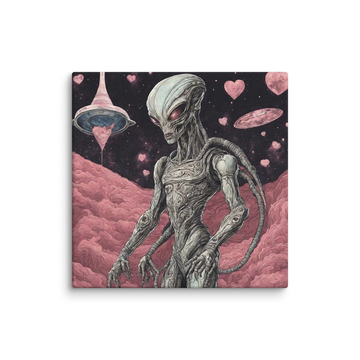 Alien Landscape Canvas Print — AI Wall Art