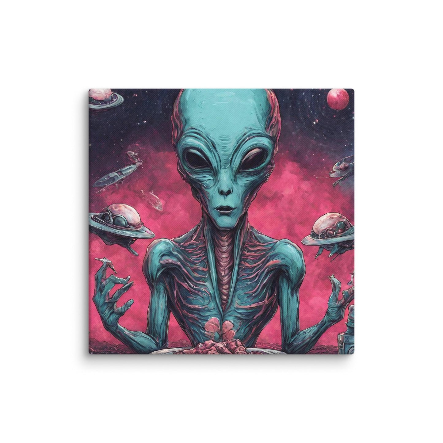 Alien Landscape Canvas Print — AI Wall Art