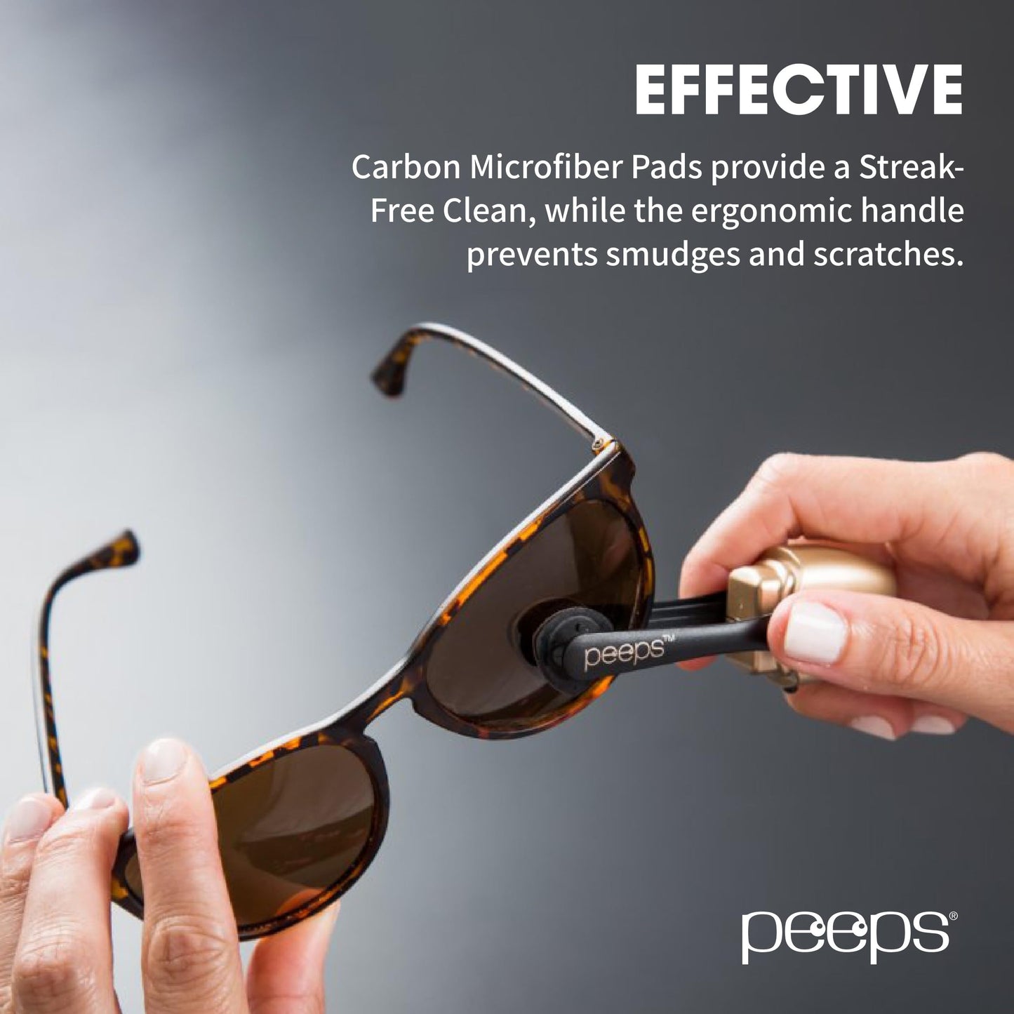 CarbonKlean Peeps Glasses Cleaner – Carbon Microfiber Tech for Eyeglasses