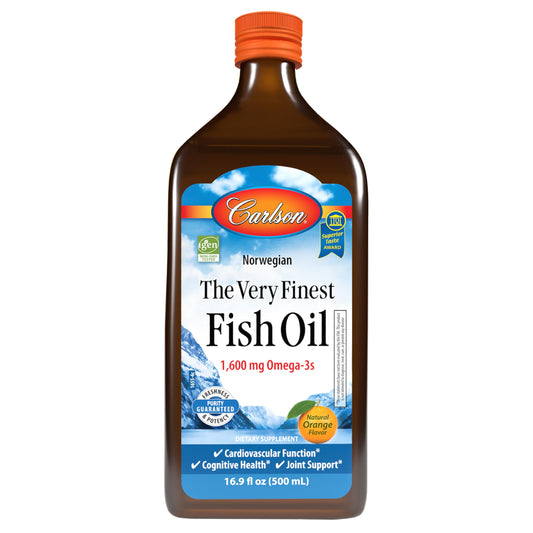 Carlson The Very Finest Fish Oil 1600 mg Omega-3s — Norwegian, Wild-Caught, Sustainably Sourced