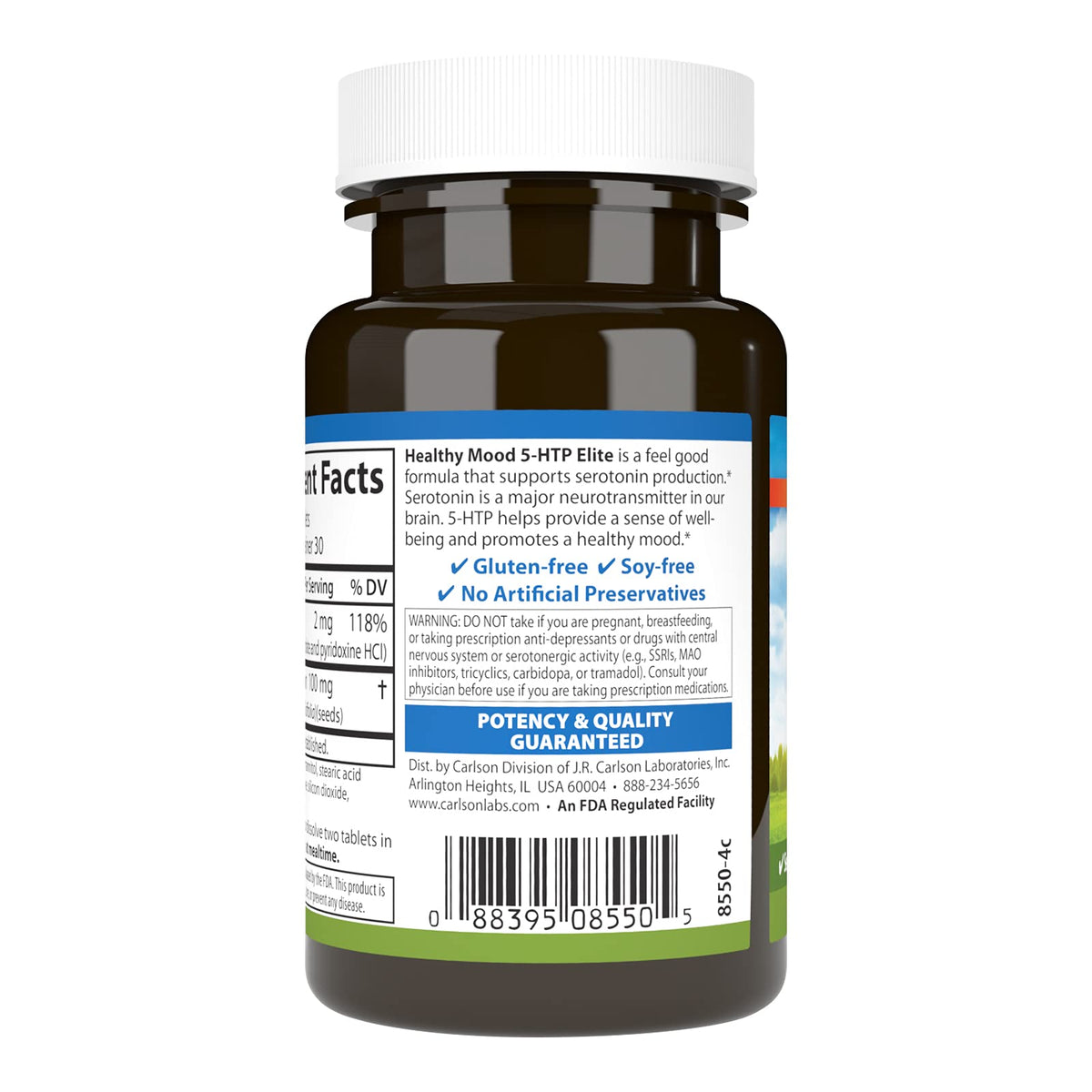 Carlson Healthy Mood 5-HTP Elite 100 mg - Raspberry Chewable (Pack of 2)