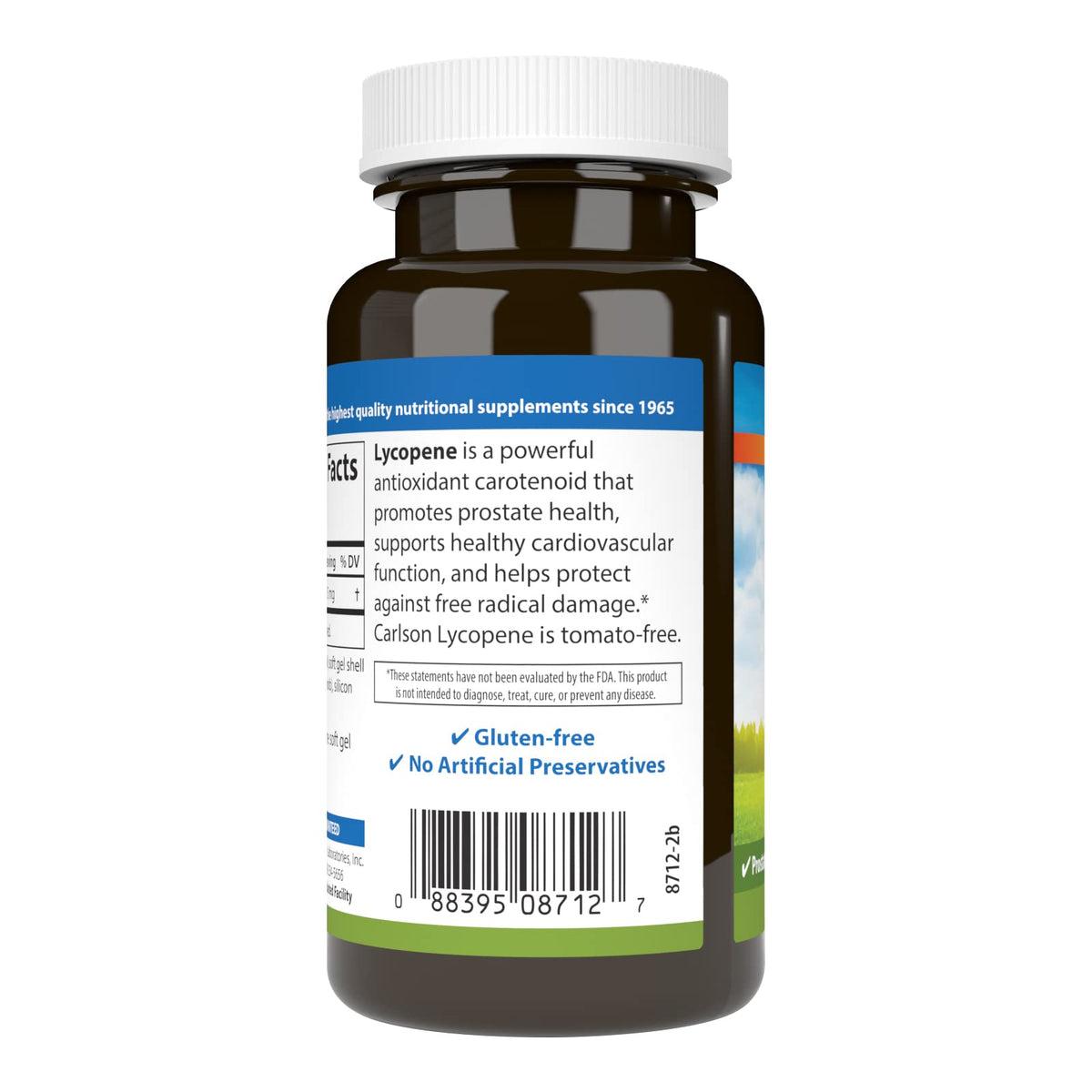 Carlson Lycopene 15 mg Tomato-Free – Prostate Health & Circulation Support, 180 Softgels