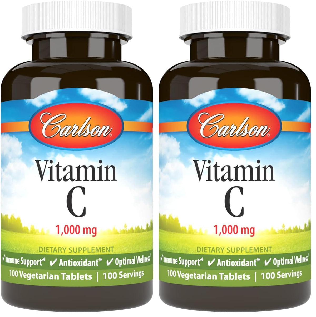Carlson Vitamin C 1000 mg – 100 Count Pack of 2 | Immune Support