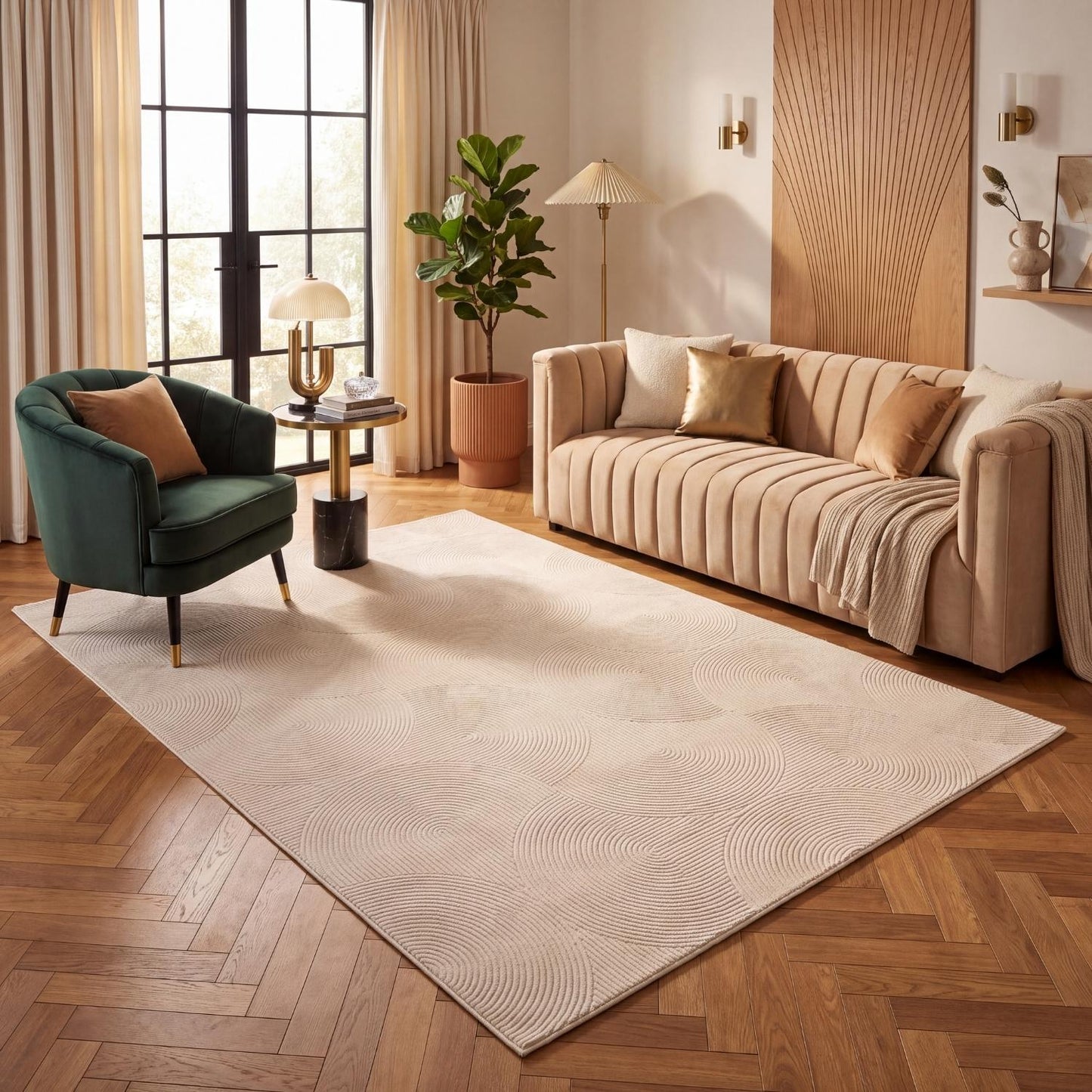 Carmel Cream Geometric Rug | 6070