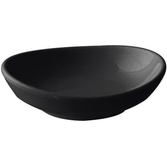 Classic Black Round Melamine Saucer 144ml - Pack Of 12