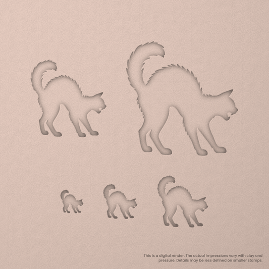 Cat with Arched Back Stamps