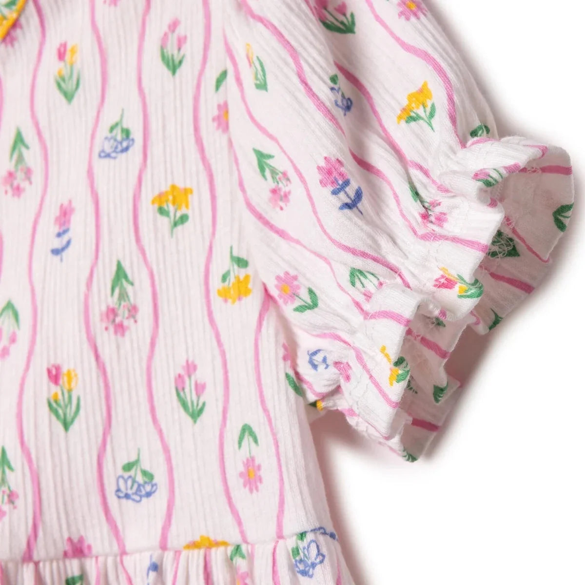 HelloBaby Floral Print Short Sleeve Jersey Baby Dress (6-9 Months to 4-5 Years)
