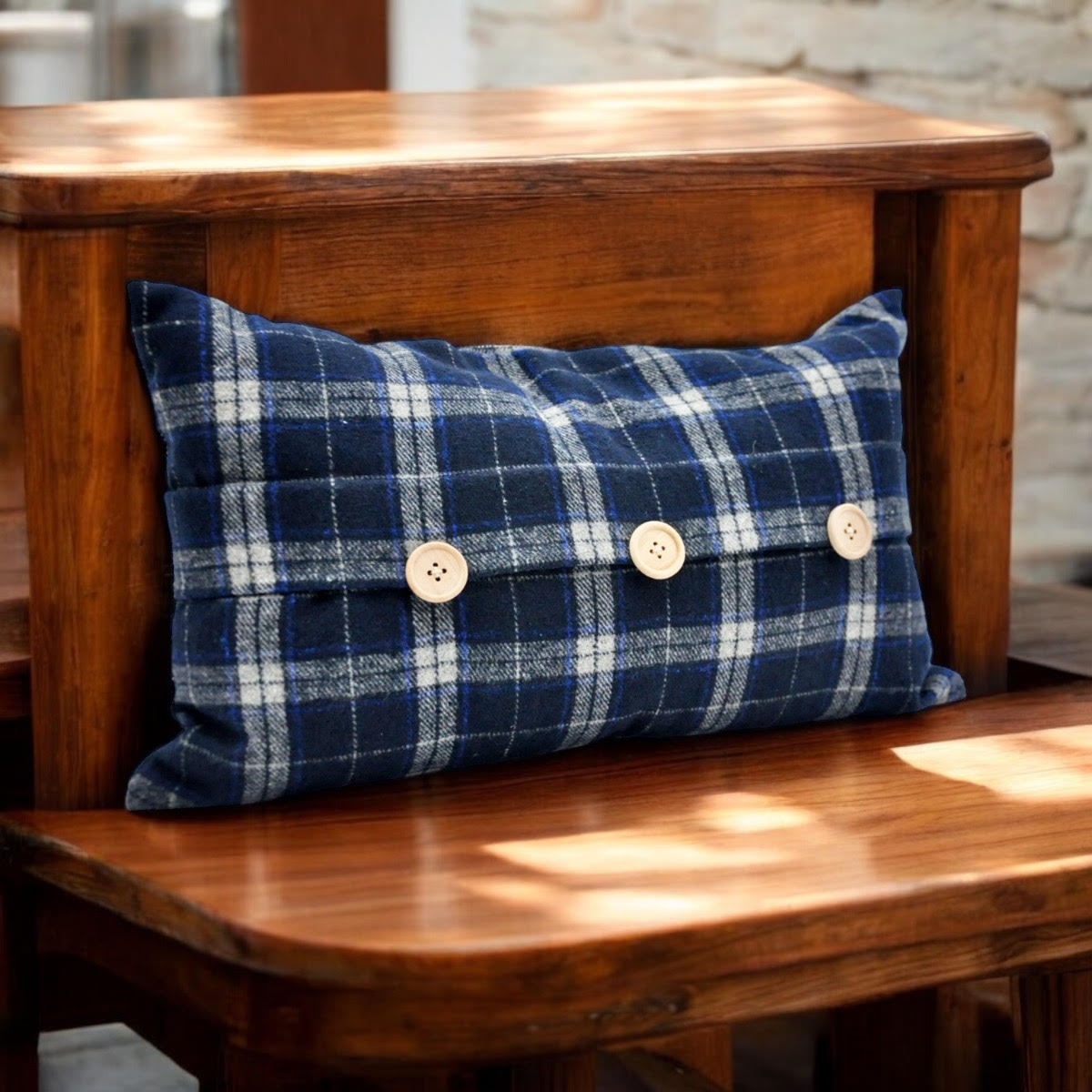 30 X 50CM BLUE  VELVET CUSHION COVER ONLY