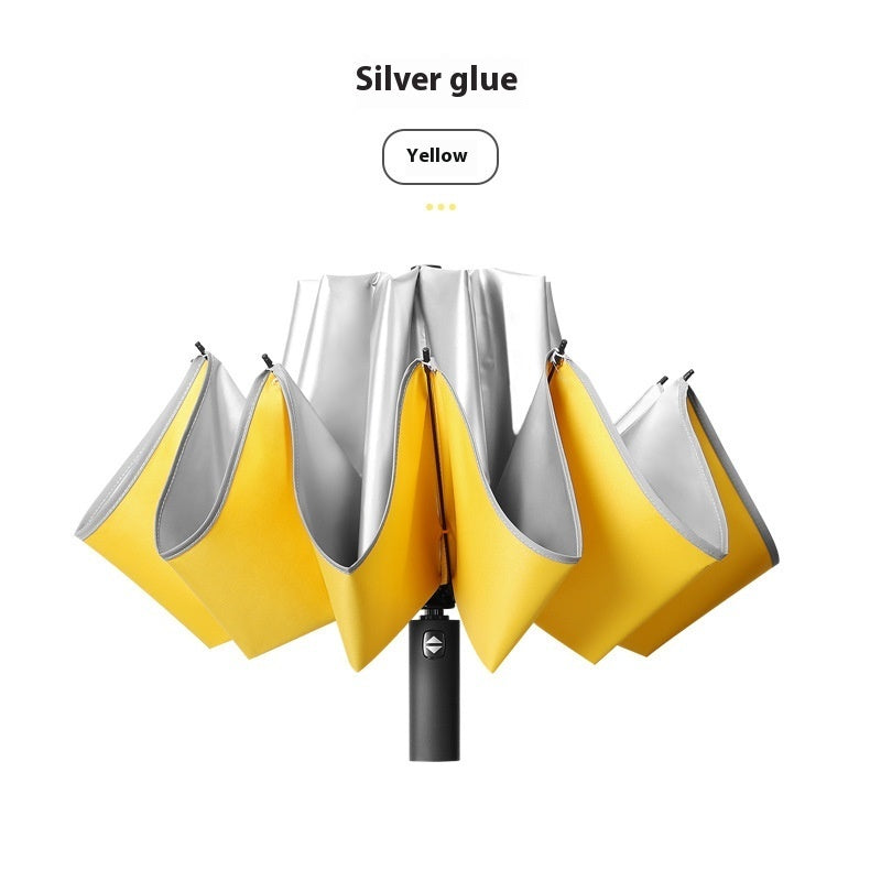 Compact Reversible Automatic Umbrella with UV Protection