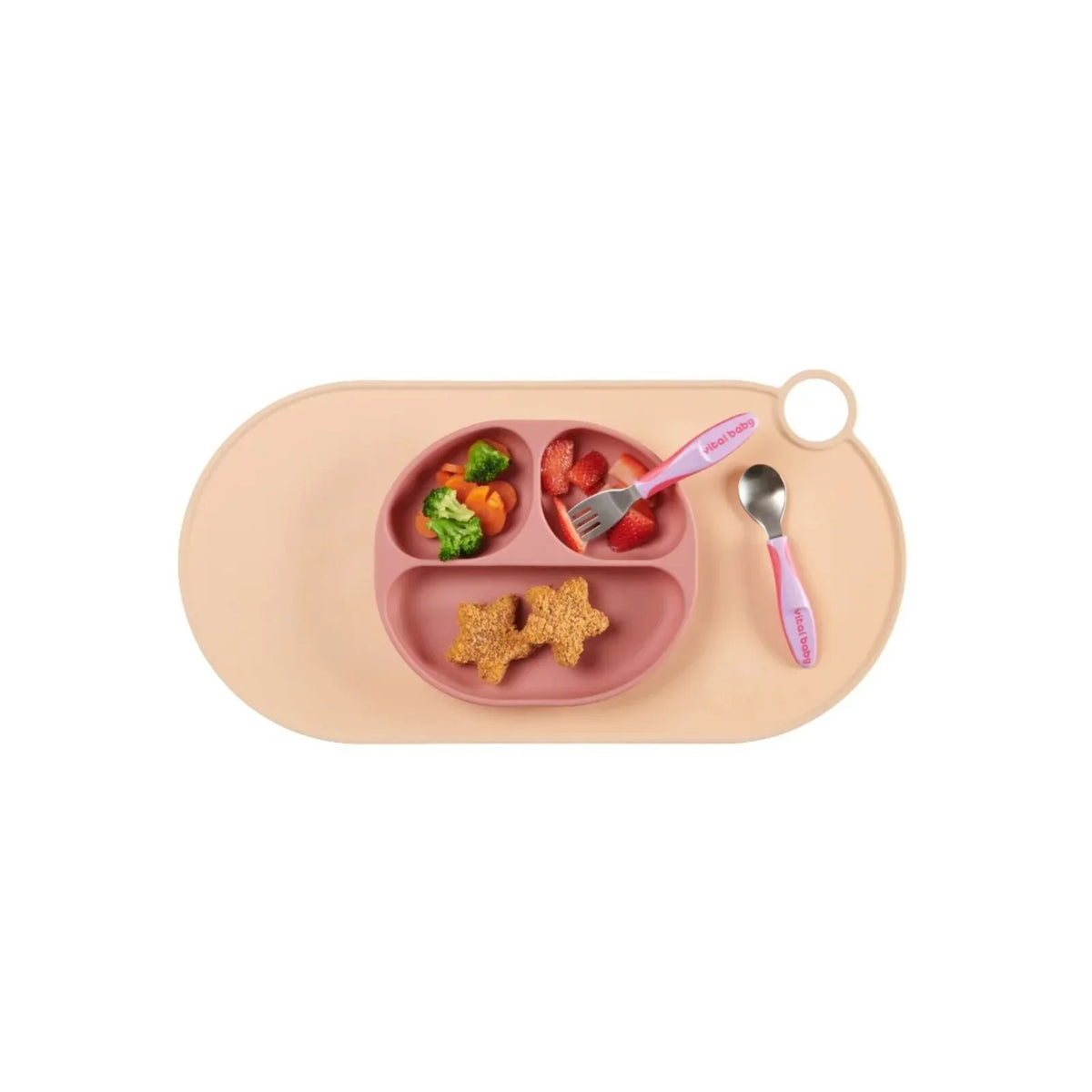 Vital Baby Nourish Silicone Suction Plate - Blush Raspberry