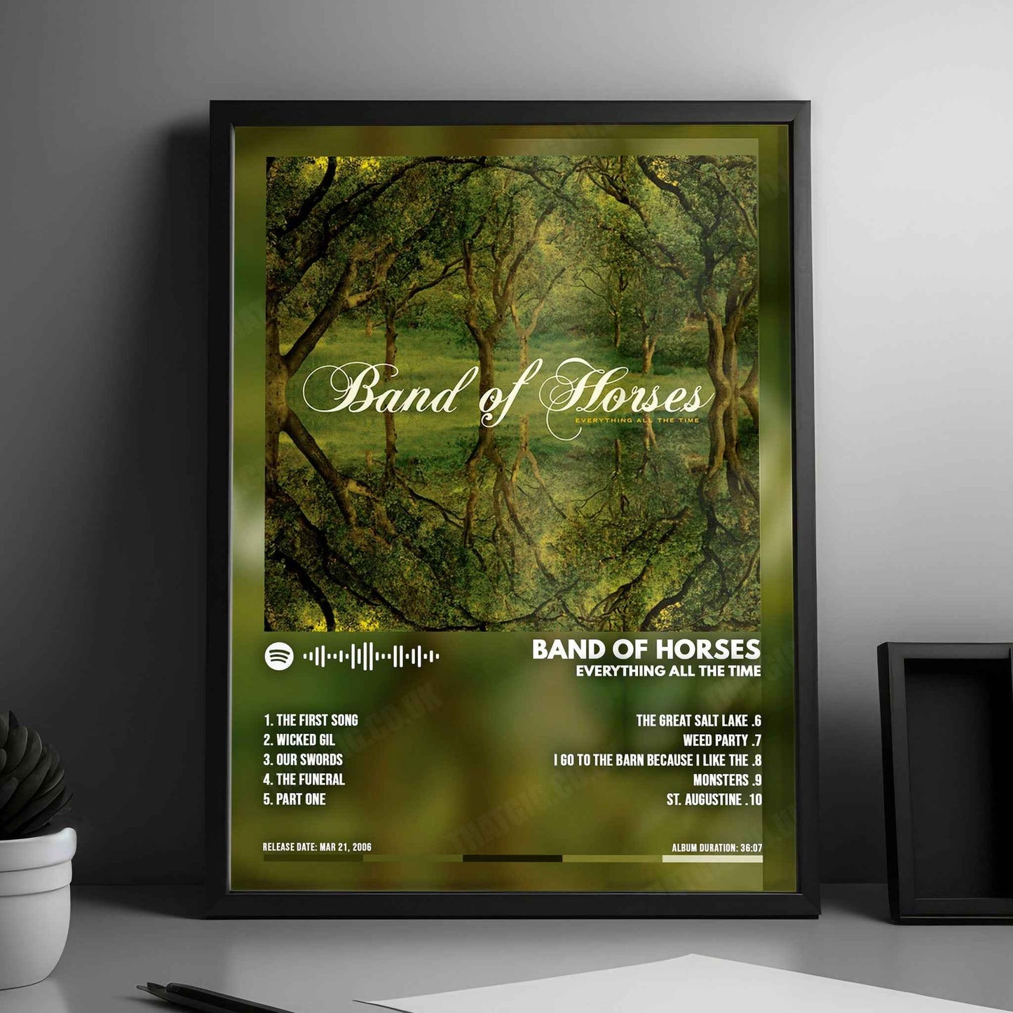Band of Horses "Everything All the Time" Album Cover Poster - with Complete Tracklist