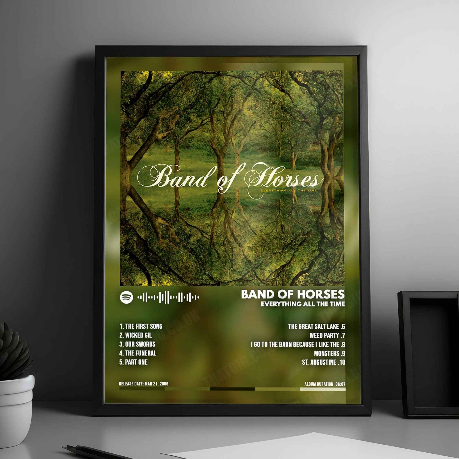 Band of Horses "Everything All the Time" Album Cover Poster - with Complete Tracklist