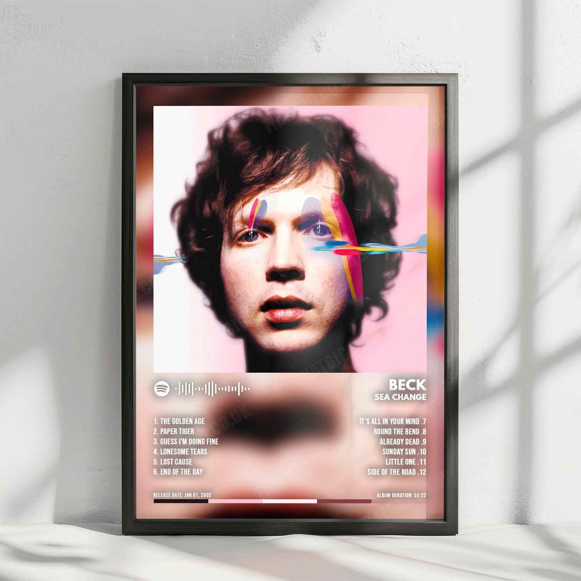 Beck "Sea Change" Album Cover Poster - with Complete Tracklist