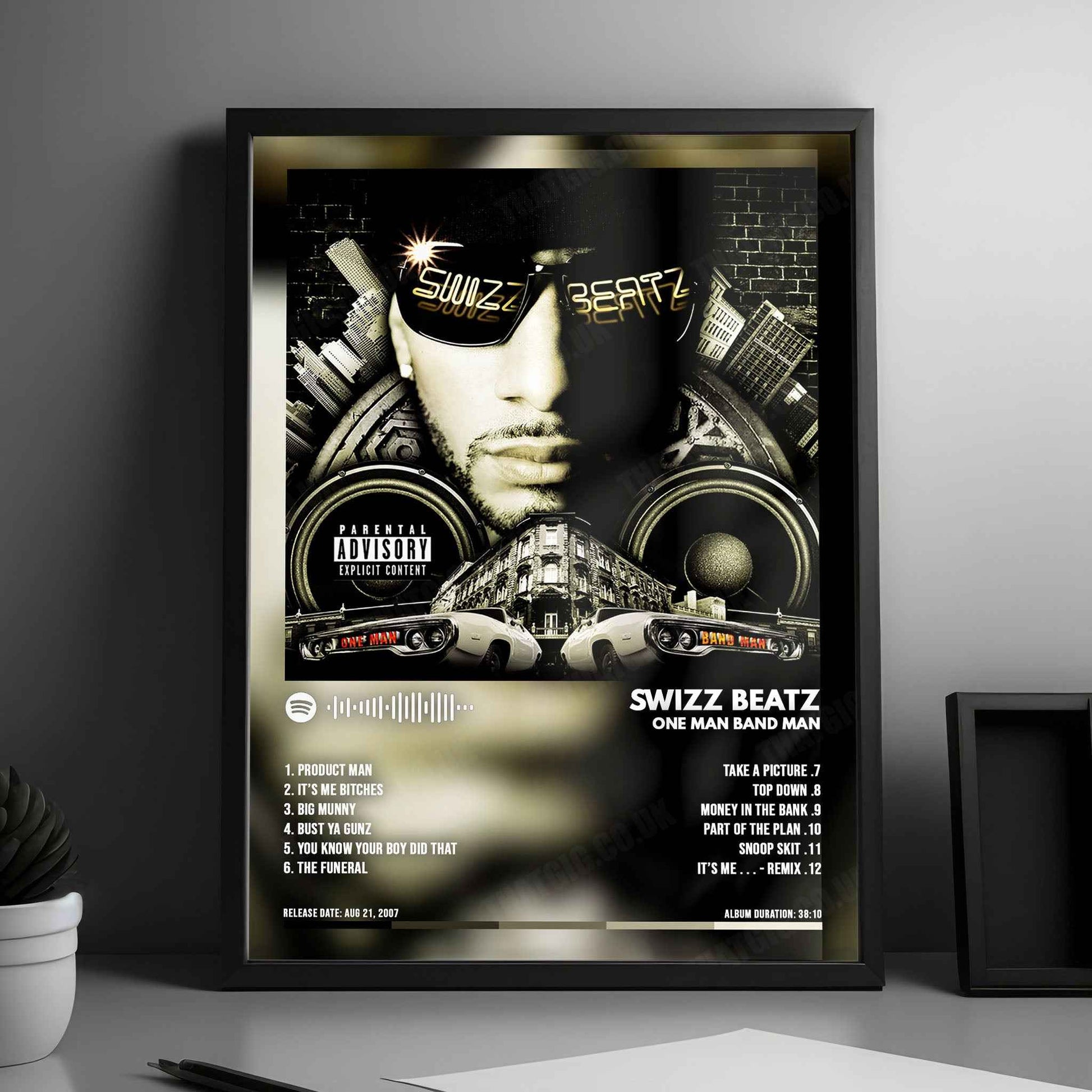Swizz Beatz "One Man Band Man" Album Cover Poster - with Complete Tracklist