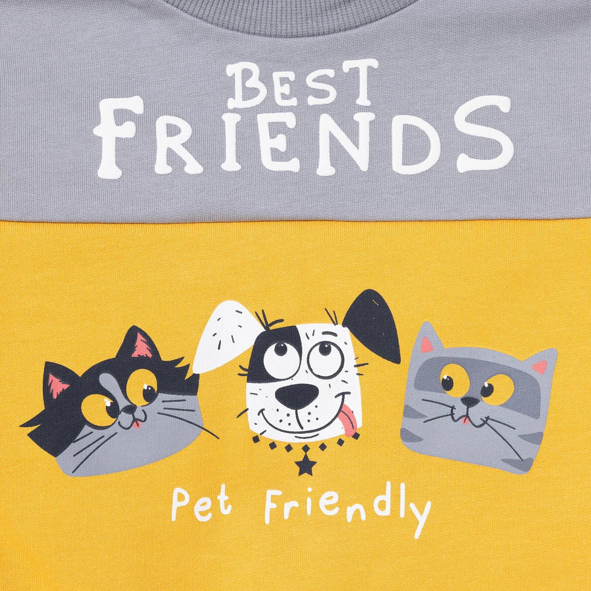 HelloBaby "Best Friends" Slogan Brushed Baby Sweatshirt & Joggers Set (3-6 Months to 4-5 Years)