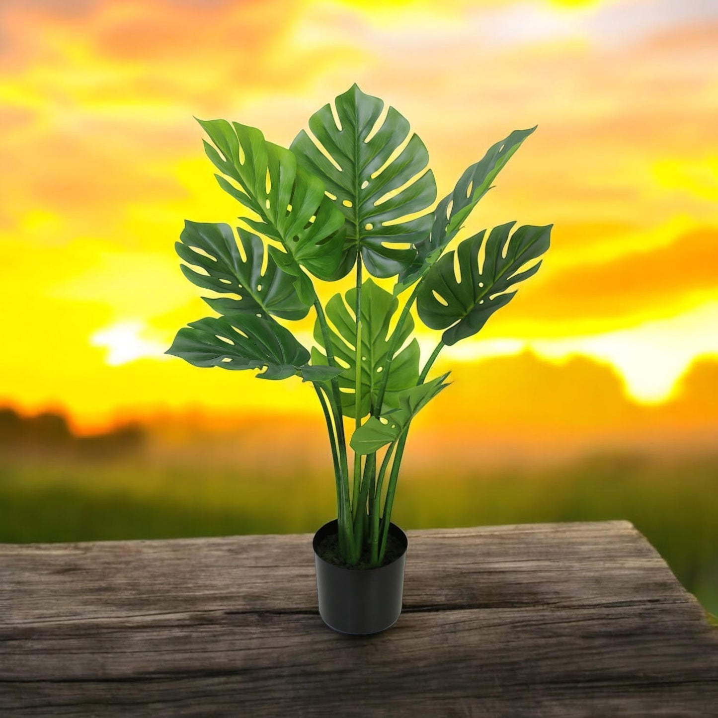 90CM ARTIFICIAL MONSTERA BONSAI TREE