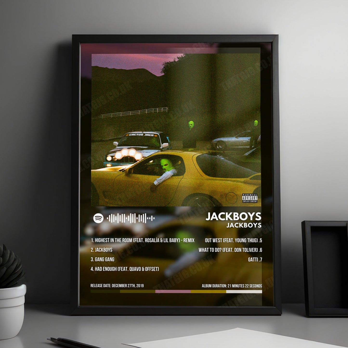 Jackboys "Jackboys" Album Cover Poster - with Complete Tracklist