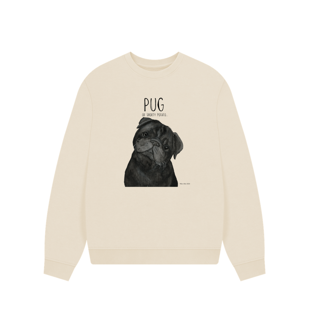 Snorty Potato Oversized Sweatshirt – Cozy, Just Like Your Pug!