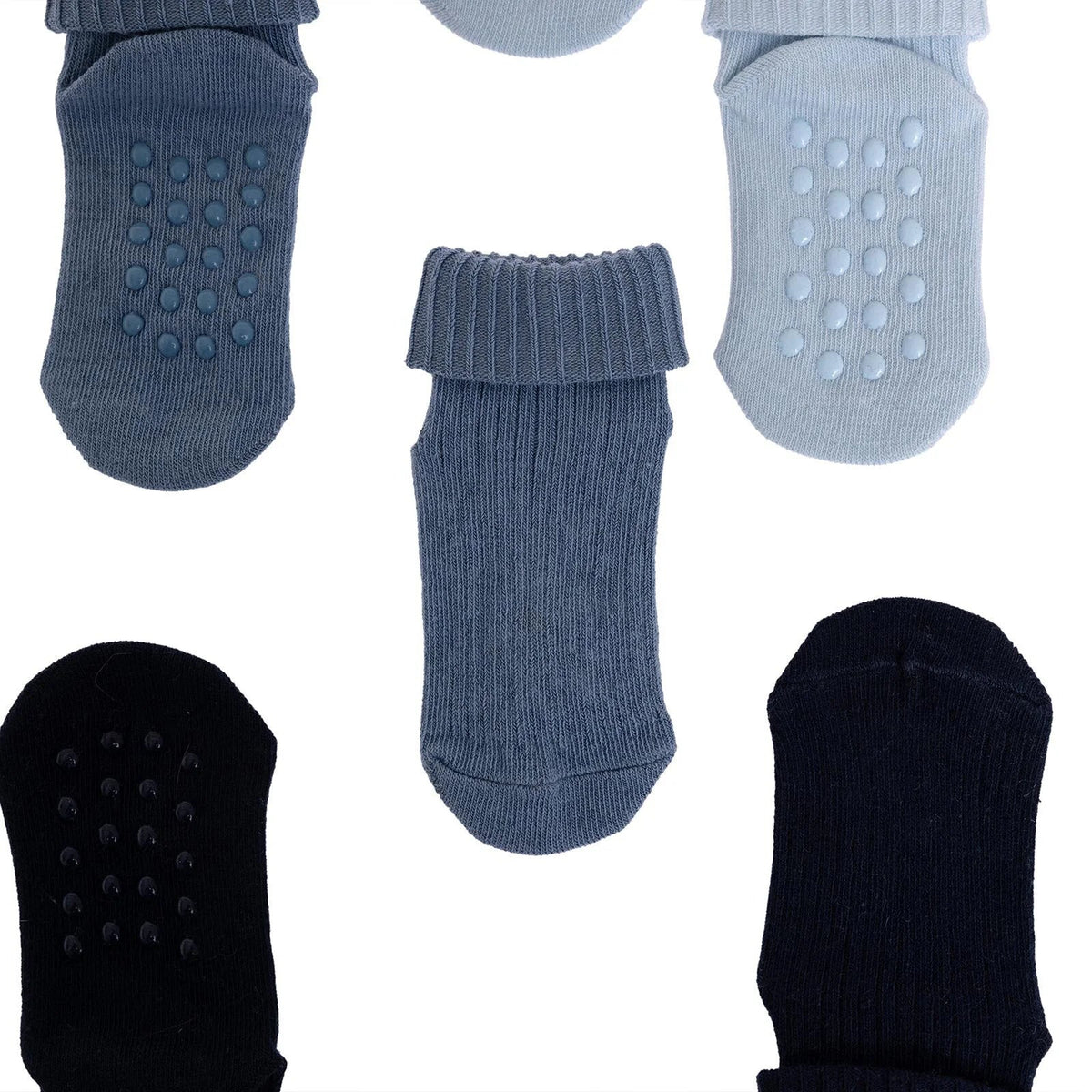 HelloBaby 3 Pack Roll-Top Baby Socks (Newborn to 12-24 Months)