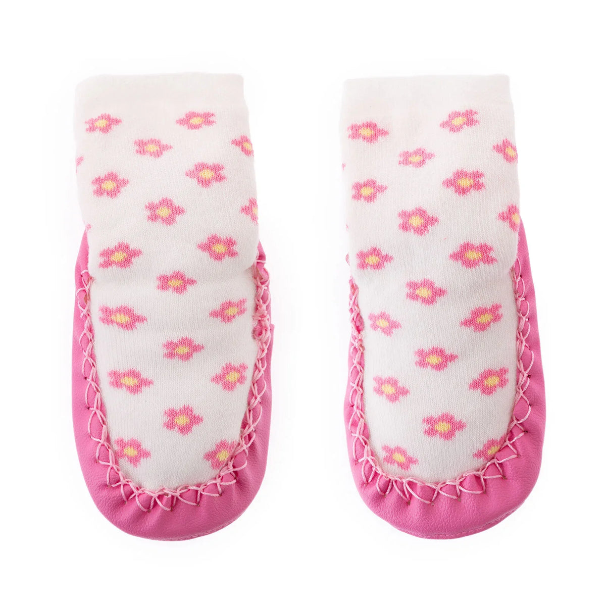 HelloBaby Floral Print Slipper Baby Socks