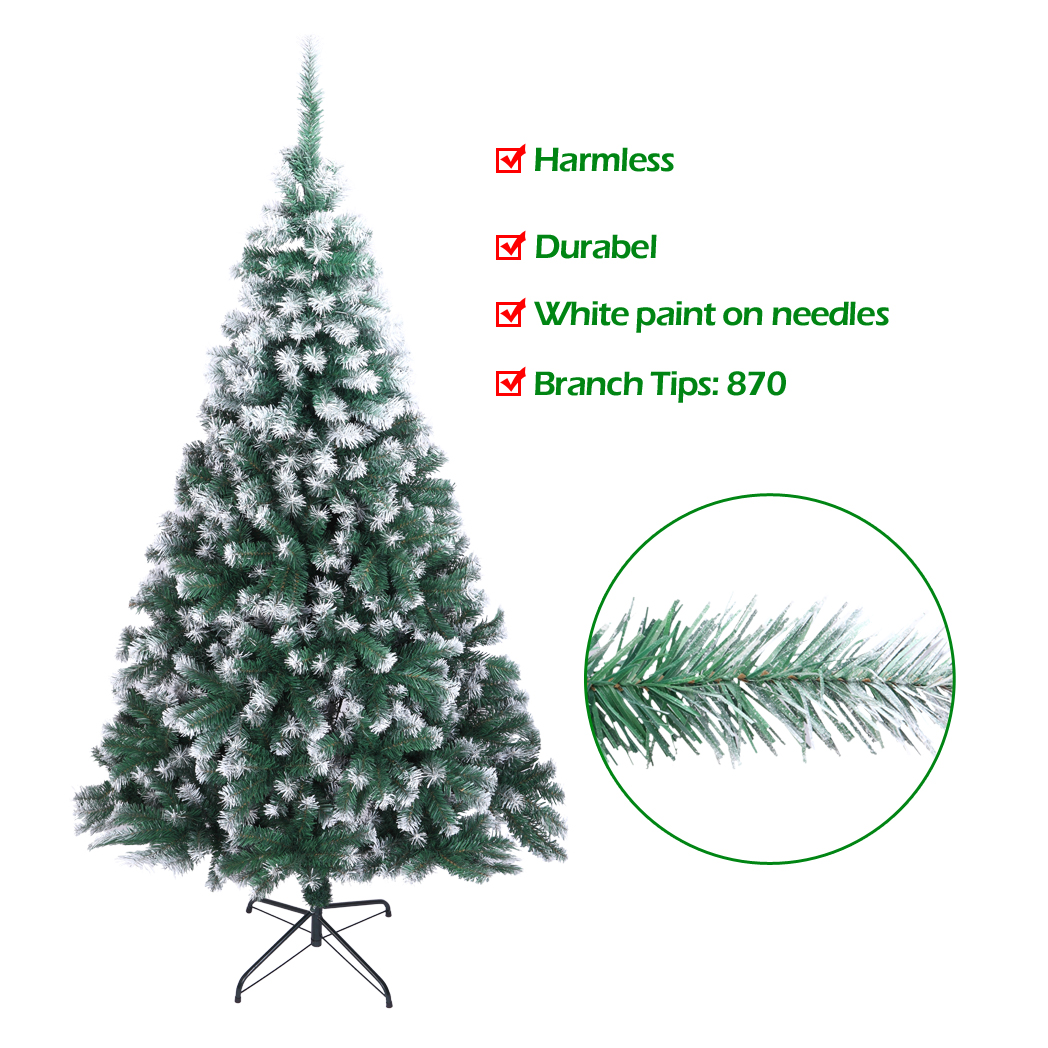 7FT Spray White PVC Christmas Tree 870 Branches