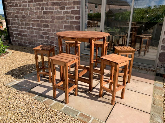 Charles Taylor Trading Alfresco Bar Set Six Seater Six seater Brown