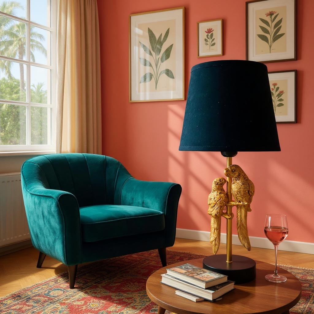 52X20X20CM TABLE LAMP 7" BLACK SHADE