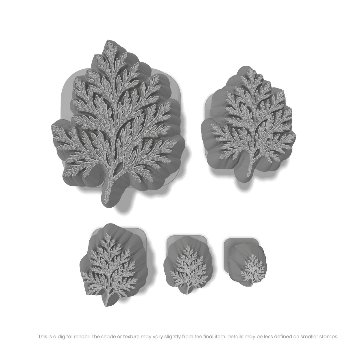 Cedar Leaf Stamps - Photo Textured