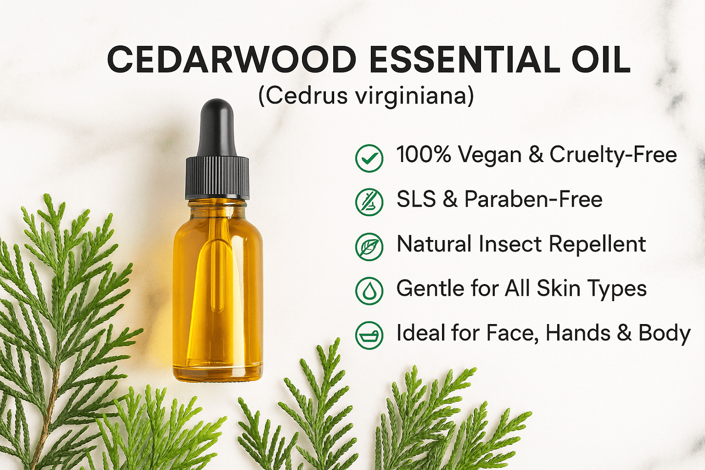 Cedarwood Essential Oil (Cedrus virginiana) – Woody Aromatherapy Oil