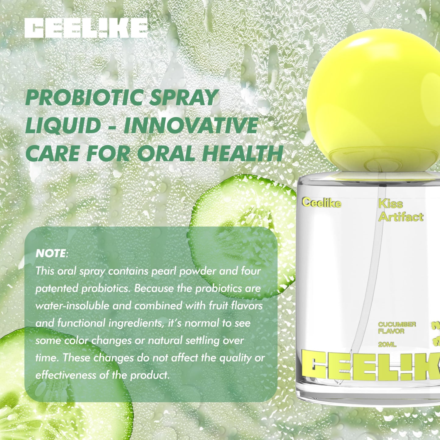 CEELIKE Oral Spray – Fresh Breath & Dual Cooling (Cucumber, 1 Count)