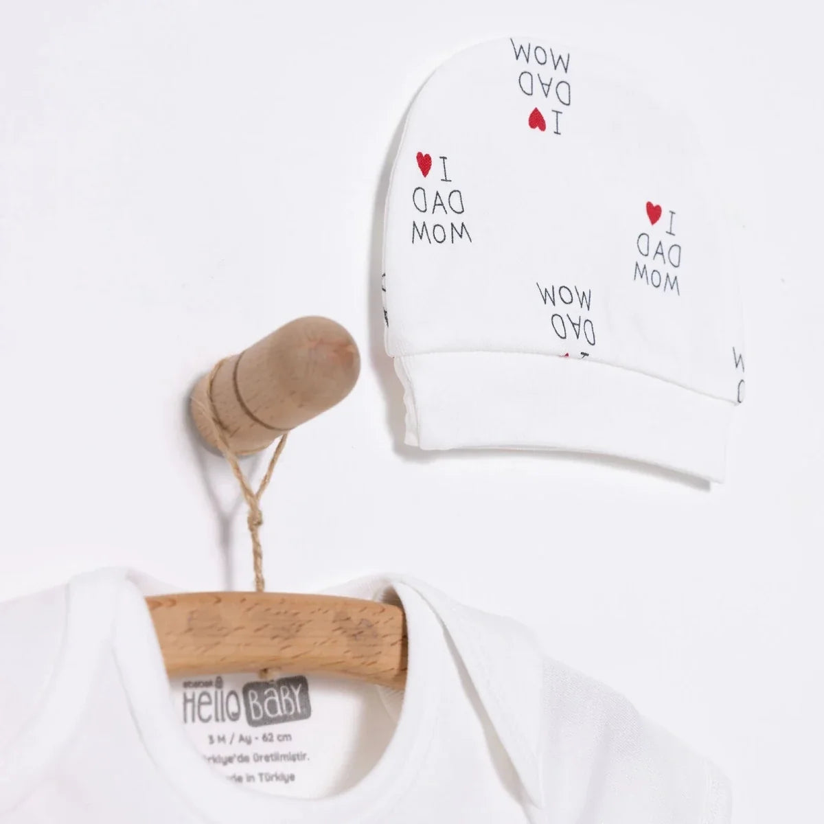 HelloBaby Baby Bodysuit, Hat & Footed Sleepsuit Set (Newborn to 6 Months)