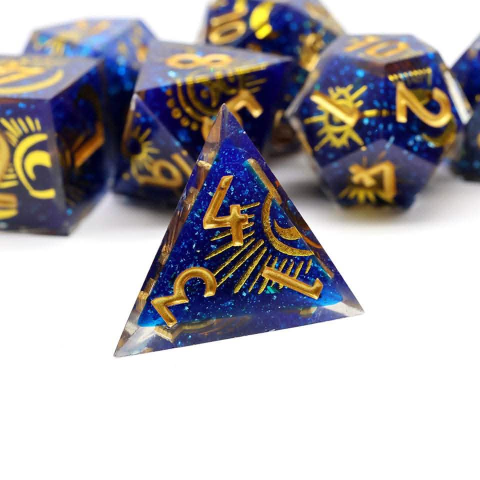 Celestial Body | Sharp Edge Dice | Resin | 7 Piece Set
