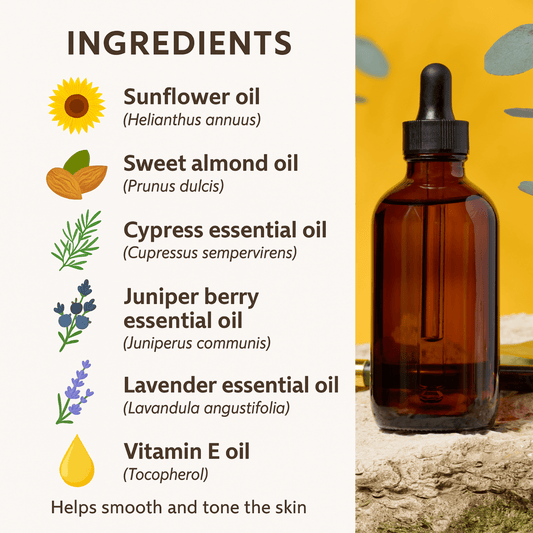 Cellulite Oil Natural Blend Firming Massage 100ml Best Oil Thighs & Legs Bum