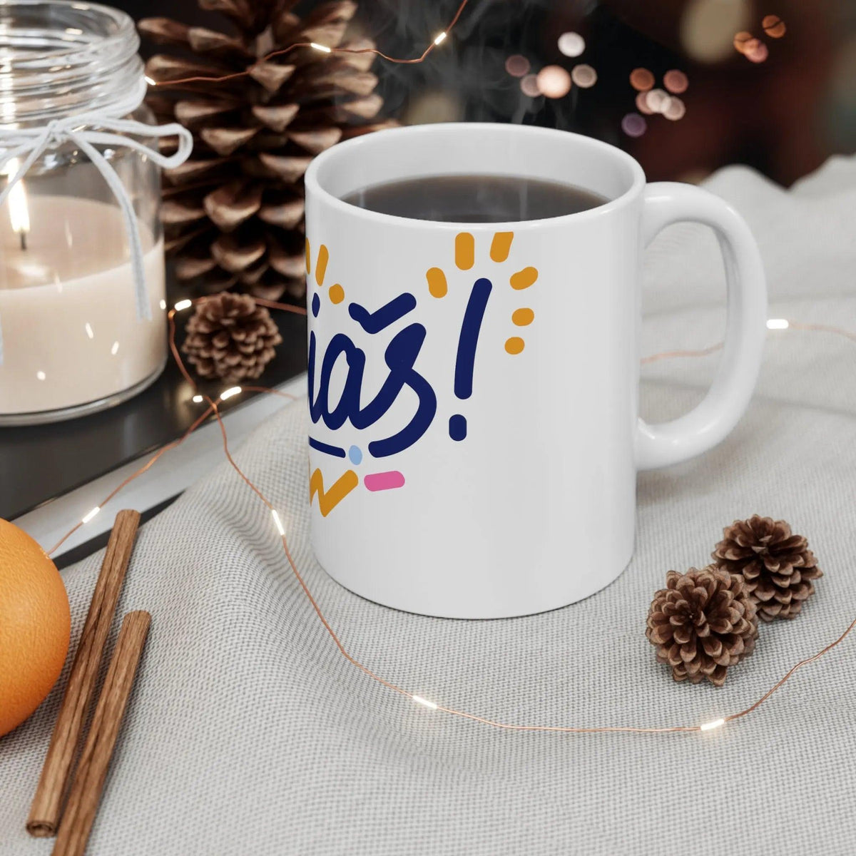 Ceramic Coffee Cups, Gracias 11oz, 15oz
