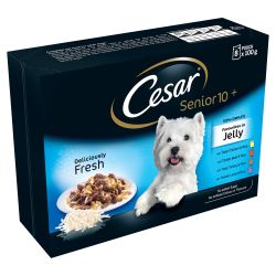 Cesar Pouch Senior 10+ Favourites in Jelly 8 Pack
