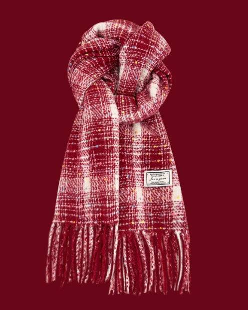 All-match Plaid Imitation Cashmere Women's Warm Scarf